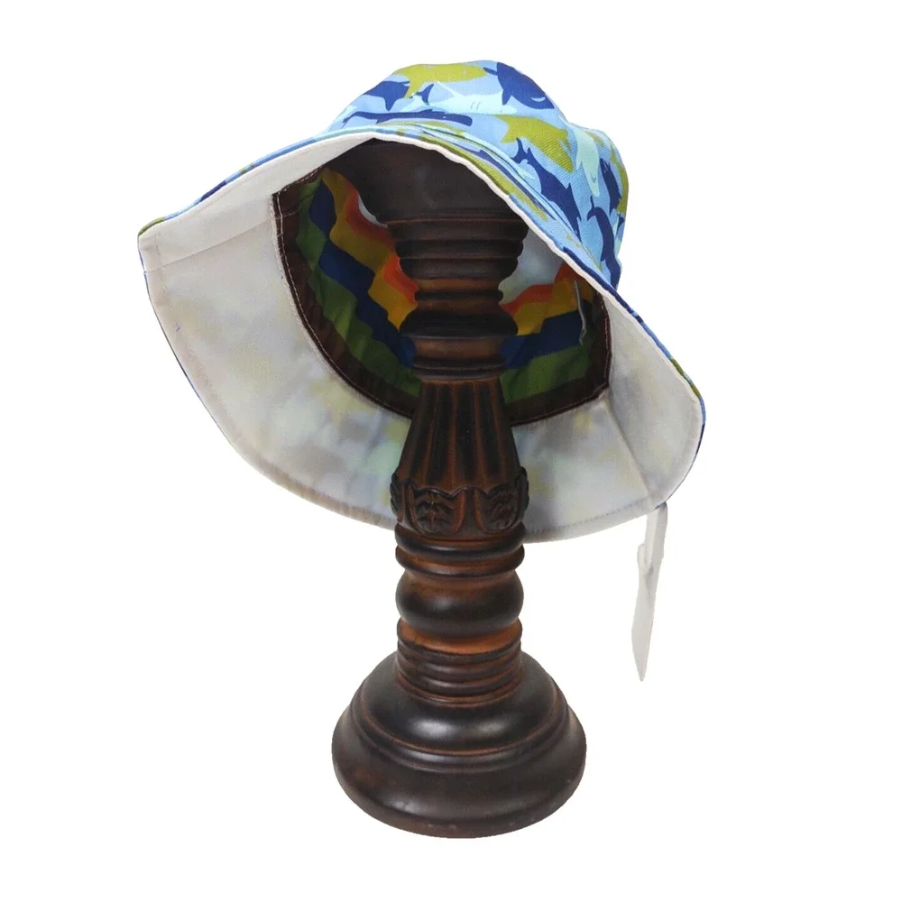 Bon Voyage Kids Size Sharks Reversible Bucket Hat Carnival Cruise Polyester OSFA